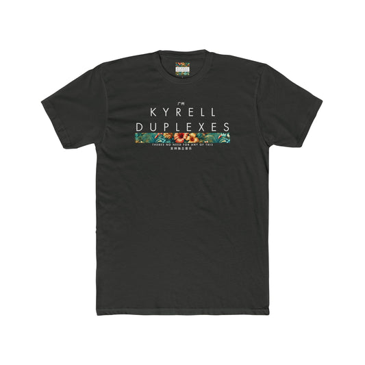 Kyrell Duplexes Floral Vibes Unisex Cotton Crew Tee, Dark, Casual T-Shirt, Graphic Tee, Band Tee, Streetwear, Punk Rock